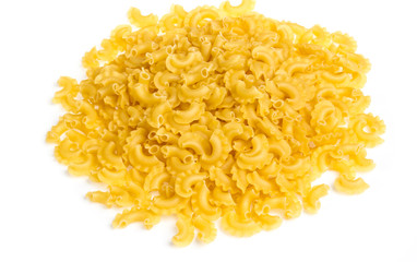 italian pasta (macaroni) isolated on white background