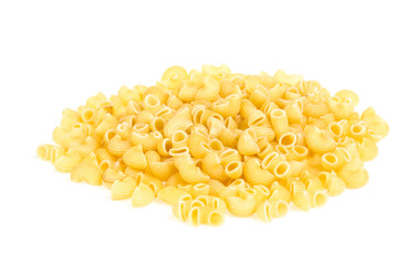 italian pasta (macaroni) isolated on white background