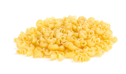 italian pasta (macaroni) isolated on white background