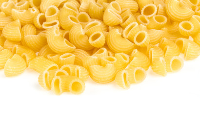 italian pasta (macaroni) isolated on white background