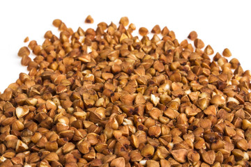 buckwheat on white background
