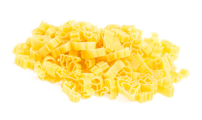 Raw yellow Italian pasta