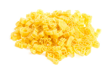 Raw yellow Italian pasta