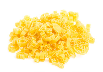 Raw yellow Italian pasta