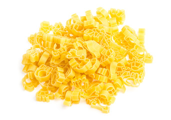 Raw yellow Italian pasta