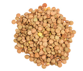 Lentils Isolated on White Background