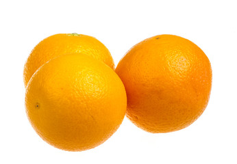 Ripe orange isolated on white background