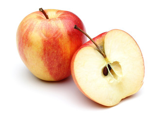 Gala Apple and half gala apple
