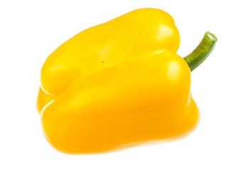 sweet yellow pepper isolated on white background