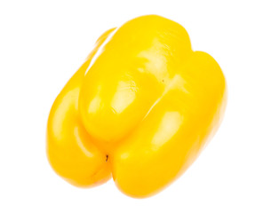 sweet yellow pepper isolated on white background