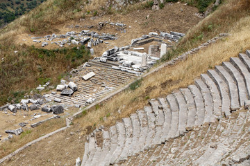 Fototapeta na wymiar Hellenistyczny teatr w Pergamonie