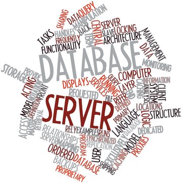 Word cloud for Database server