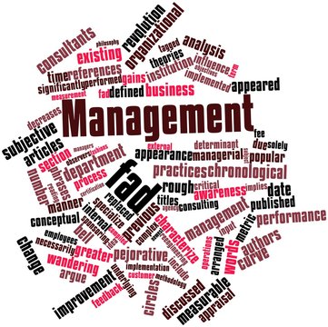 Word cloud for Management fad