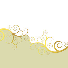 Fototapeta na wymiar Elegant background with golden swirls