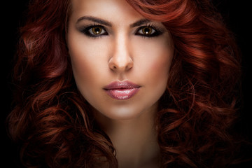 Fototapeta premium Beautiful red hair woman