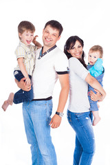 Fototapeta premium portrait of a family in studio