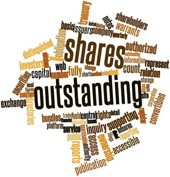 Word cloud for Shares outstanding