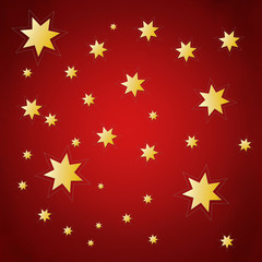 Fototapeta na wymiar Christmas background with golden stars