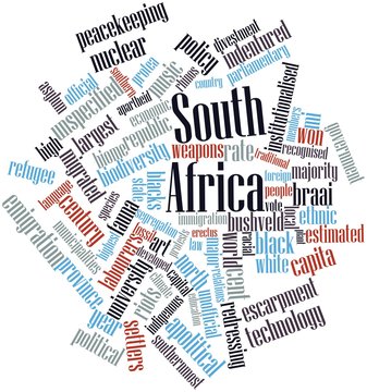 Word cloud for South Africa