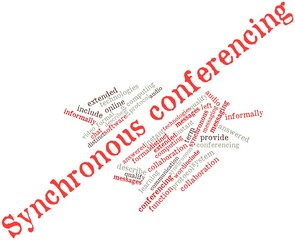 Word cloud for Synchronous conferencing