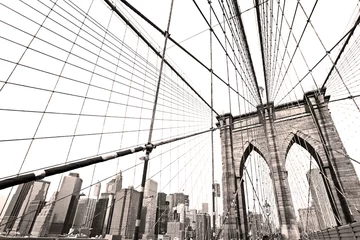 Fotobehang Brooklyn Bridge De brug van Manhattan, de Stad van New York. VS.