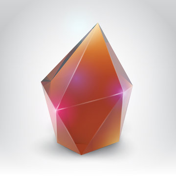 Crystal (Vector illustration of a realistic gemstone)