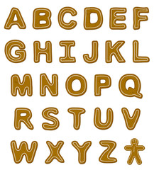 Gingerbread Font Letters