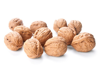 walnuts isolated on white