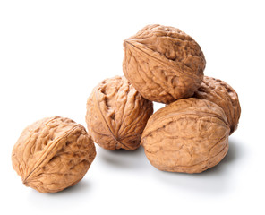 walnuts isolated on white