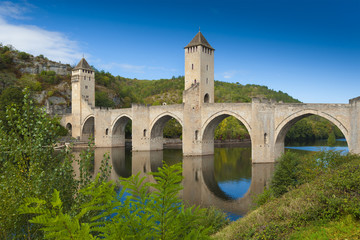 Medieval Valantre bridge in France - obrazy, fototapety, plakaty