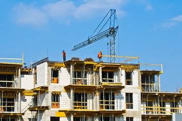 Houses on a construction site