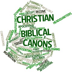 Word cloud for Christian biblical canons