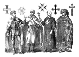 Obraz premium Crusaders - Croisés - Kreuzzüger - 13th century