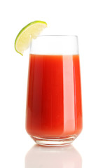 Bloody Mary cocktail isolated on white