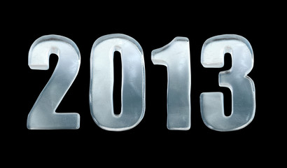 Iced New Year isolated with clipping path