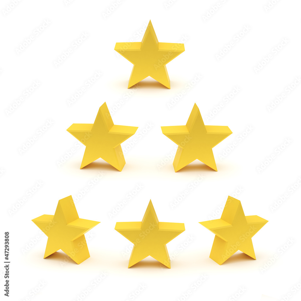 Poster golden stars collection isolated with clipping path