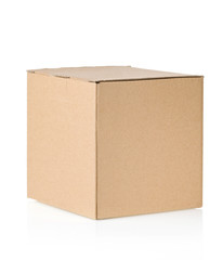 cardboard box isolated on white