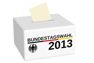 Wahlurne zur Bundestagswahl 2013