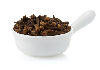 clove spices isolated on white