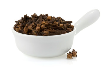 clove spices isolated on white