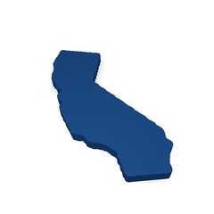 Naklejka premium 3d map of California