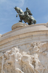 Obraz premium Equestrian monument to Victor Emmanuel II near Vittoriano at day