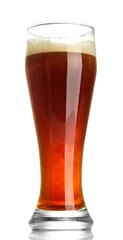 glass of kvass, isolated on white