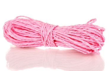 Colored rope isolated on white background