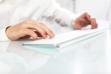 white keyboard