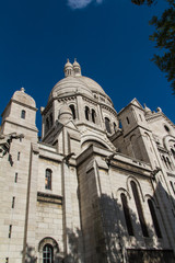 Fototapeta na wymiar Zewnętrzna architektura Sacre Coeur, Montmartre, Paryż, Fra