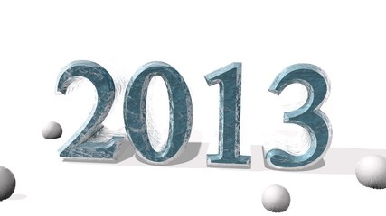 2013 year number in 3d design