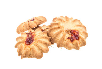 sweet cookies isolated on a white background