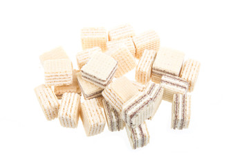 Heap of delicious  cookies isolated on white background