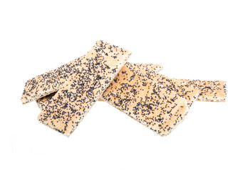 Heap of delicious  cookies isolated on white background